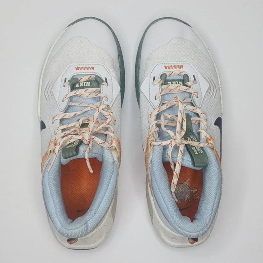 Nike Air Zoom Crossover Kids Size 7Y White Basketball Shoes DX6051-101 Graphic‎